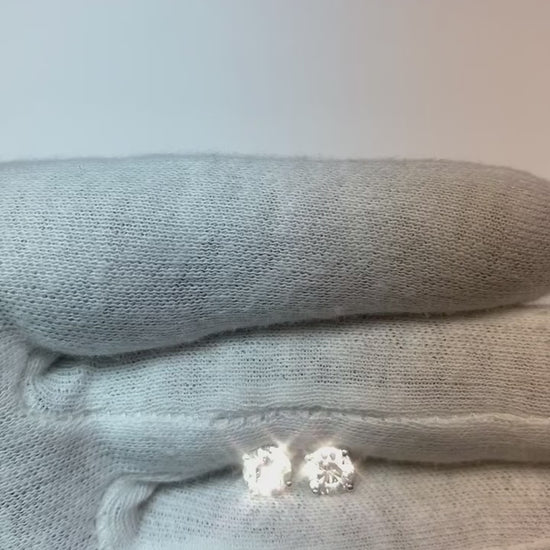 Round Brilliant Cut Stud Post Earring