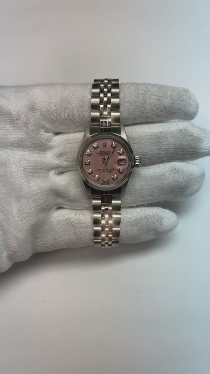 Datejust Rolex Watch Jubilee Bracelet Diamond Dial Stainless Steel