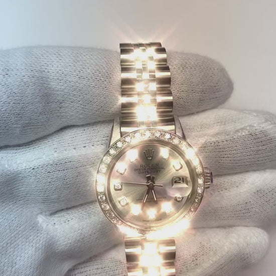 Silver Diamond Bezel Rolex