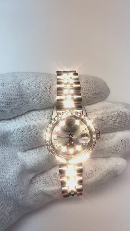Silver Diamond Bezel Rolex