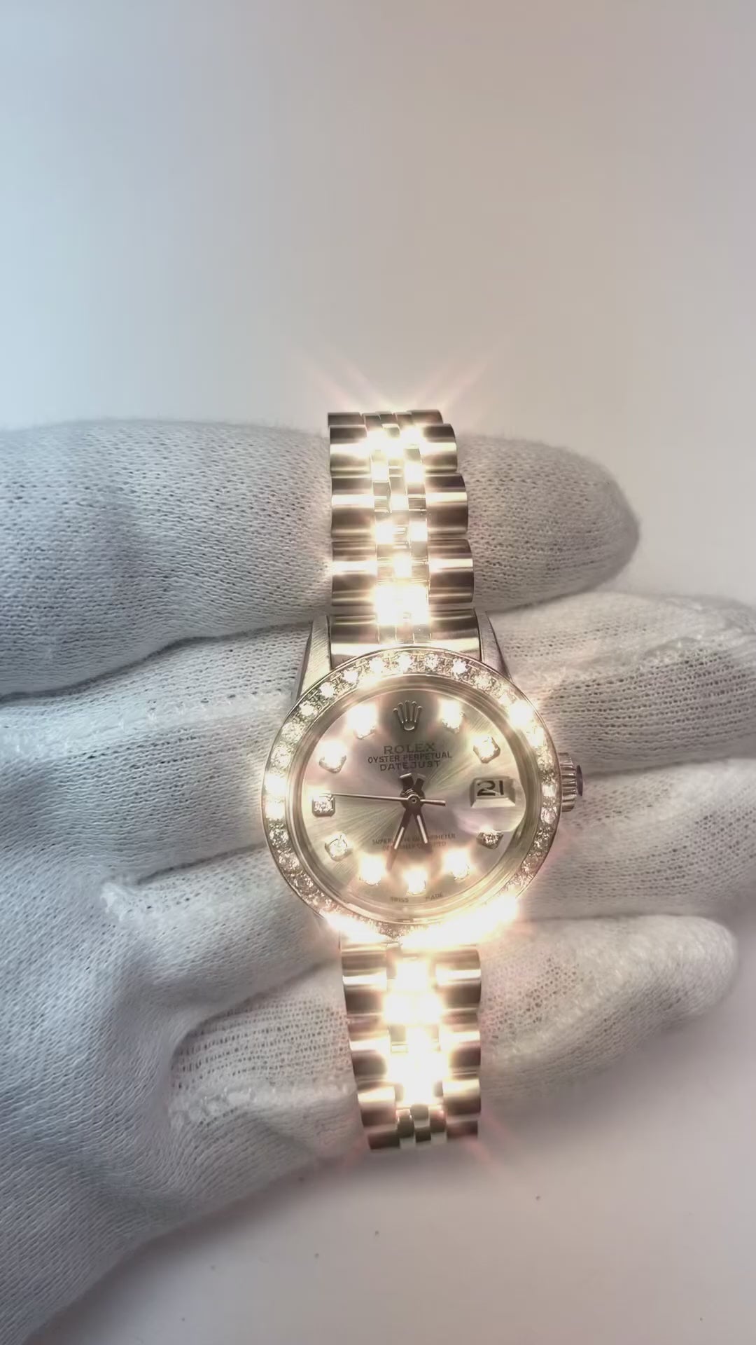 Silver Diamond Bezel Rolex