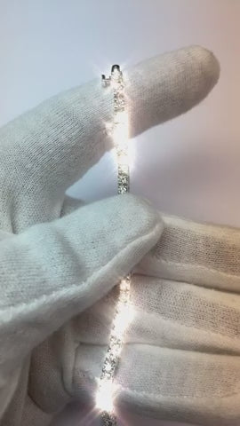 5 Carat Natural Earth Mined Diamond Bracelet Prong Set White Gold 14K Jewelry
