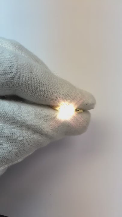 1 Carat Natural Earth Mined Diamond Solitaire Ring 4 Prong Set Yellow Gold 14K