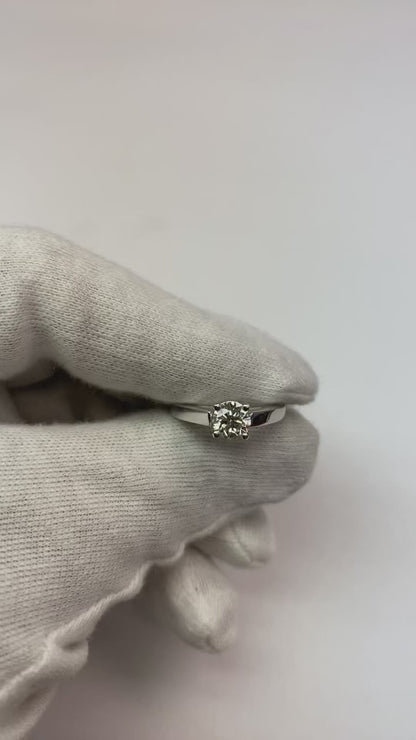 Genuine Natural Earth Mined Diamond Women Solitaire Engagement Ring 1.01 Ct. White Gold