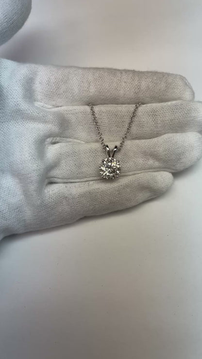 3 Carat Pendant Earth Mined Natural Real Diamond ( Not Lab Grown ) Necklace