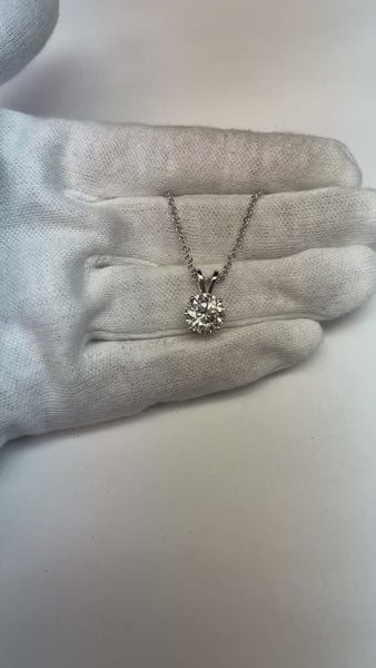 3 Carat Pendant Earth Mined Diamond Necklace