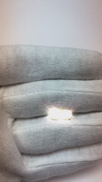 Round Natural Earth Mined Diamond Stud Earring Pair 1.80 Carats Yellow Gold 14K Studs