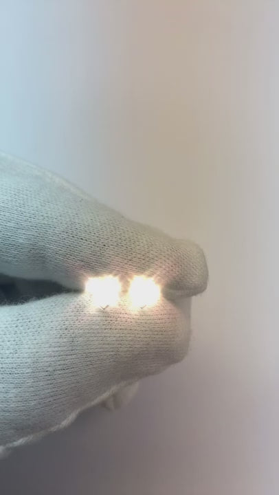 1 Carat Heart Cut Natural Earth Mined Diamond Stud Earring 14K White Gold