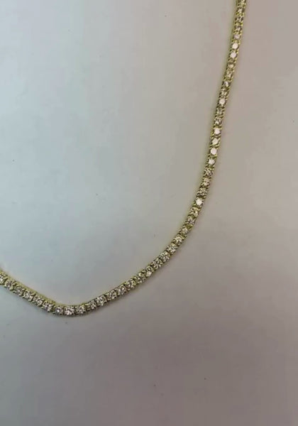 White Gold 14K Sparkling Round Cut 5.00 Ct Diamonds Ladies Necklace