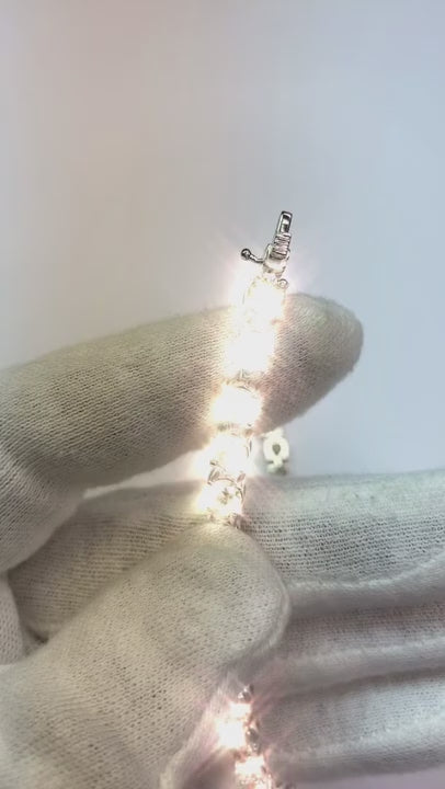 Natural Earth Mined Diamond Tennis Bracelet 12.50 Carats Women White Gold Jewelry