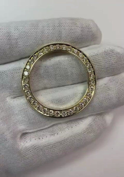 Custom 5 Ct Diamond Bezel To Fit Rolex Datejust & President Watch 36 Mm