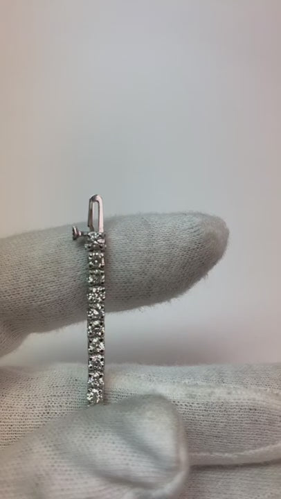 Ladies 5.72 Carats Round Cut Natural Earth Mined Diamonds Tennis Bracelet 14K White Gold