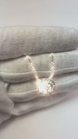 White Gold 14K 4.5 Carats White Real Natural Earth Mined Diamonds Pendant Necklace Jewelry