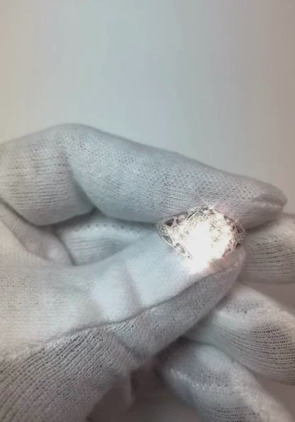 Round Natural Earth Mined Diamond Engagement Anniversary 1.10 Carat Fancy Ring WG 14K