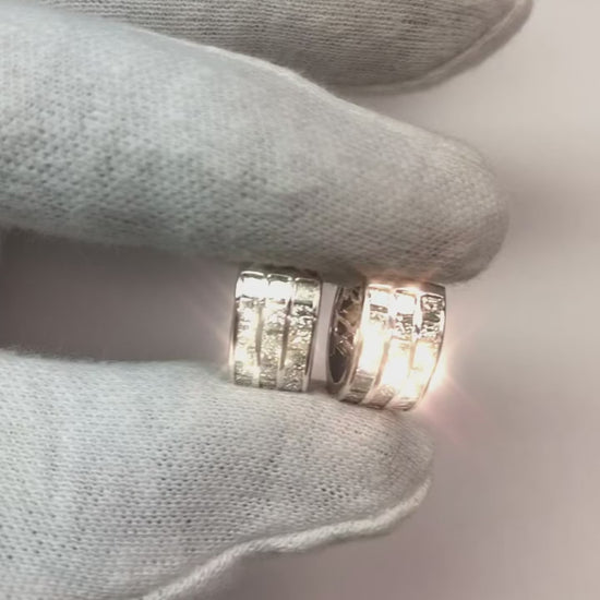 Princess Cut Diamond Women Hoop Earrings