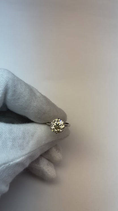 Natural Diamond Ring 3ct - White Gold 14K