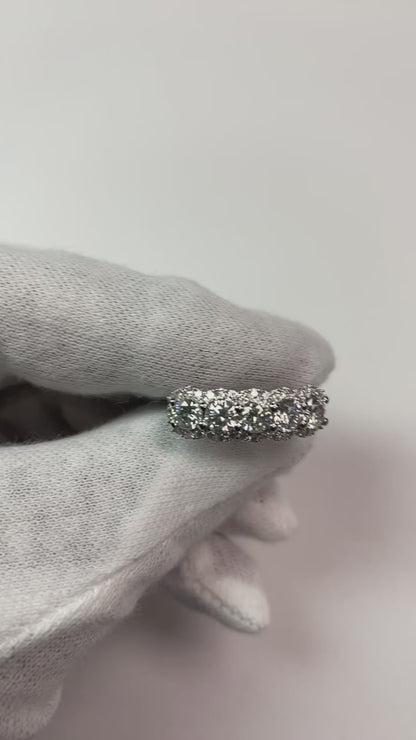 2.50 Carats Round Natural Earth Mined Diamond Women's Anniversary Ring White Gold 14K