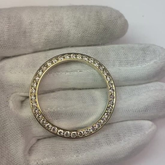 36 Mm 14K Diamond Custom Bezel To Fit Rolex Datejust Or All Watch Models 3 Ct.