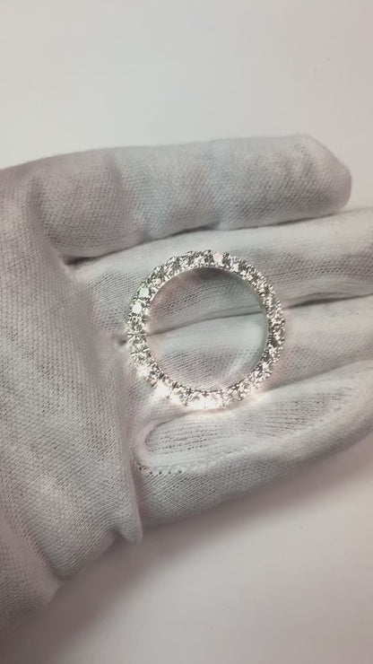 White Gold Round Custom Mined Natural Real Diamond ( Not Lab Grown ) To Fit Rolex Date All Watch Mode 4 Ct
