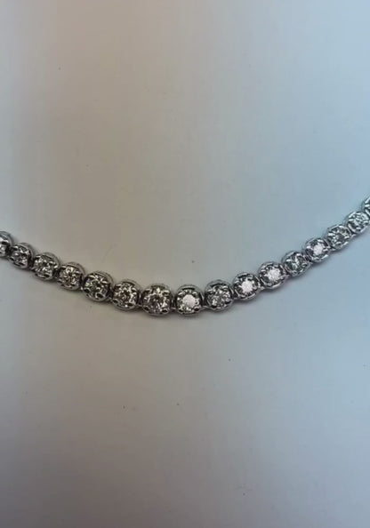 Tennis Natural Diamond Diamond Necklace For Women