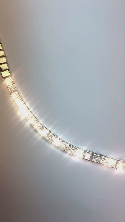 25 Pointer Tennis Necklace Natural Diamond Diamond