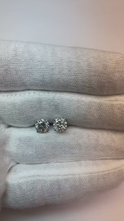 2ct Natural Earth Mined Diamond Earrings