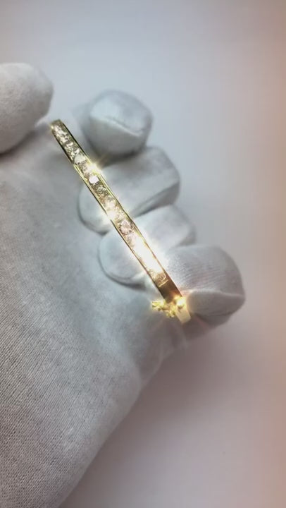Natural Earth Mined Diamond Bangle
