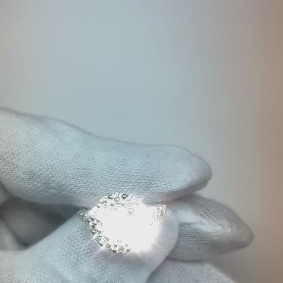 Halo Round Old European Cut Diamond Ring