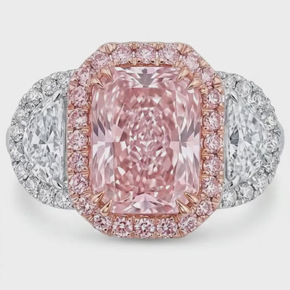 Pink Diamond Engagement Ring 1.21 Carat Cushion