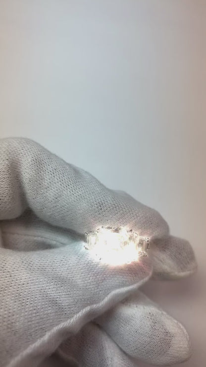 Real Glamorous 6ct Asscher Diamond Engagement Ring