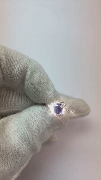 Blue Sapphire Engagement Ring