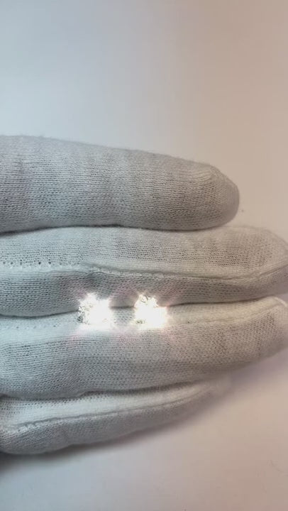 2 Carats Natural Earth Mined Diamond Ladies Stud Earring White Gold 14K