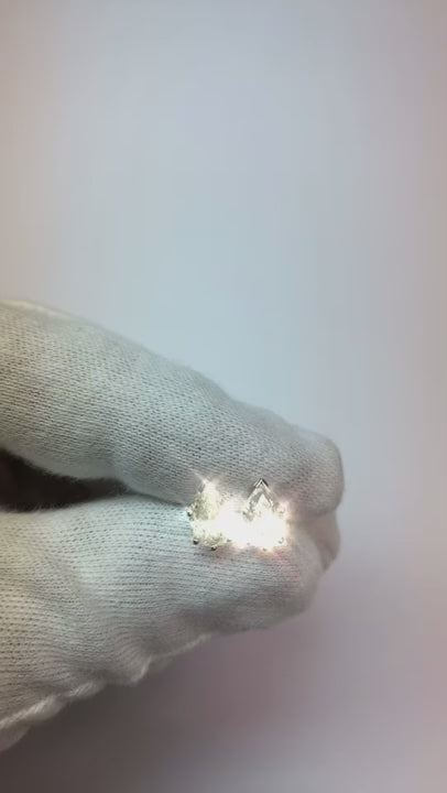2 Ct. Stud Earring Fine Jewelry Gold Pear Cut Genuine Natural Earth Mined Diamond