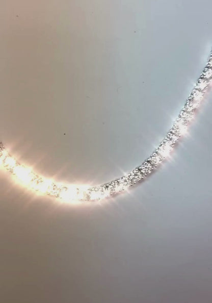 30 Carats Extra Long Natural Diamond Diamonds Tennis Necklace Strand Jewelry 32 Inches