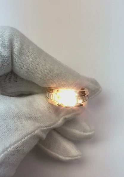 1.85 Carats Diamond White Gold 10K Men's Ring Half Bezel Set