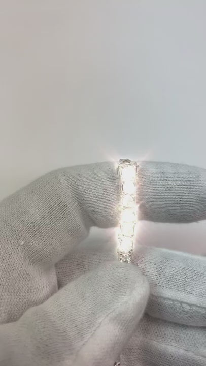 10 Carats Round Natural Earth Mined Diamond Bracelet Prong Set White Gold 14K Jewelry