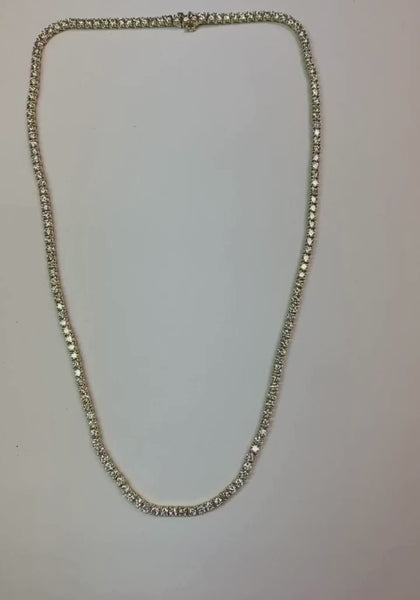 Casual Tennis Earth Mined Diamond Chain Necklace