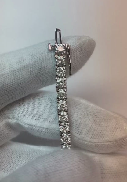 Natural Earth Mined Diamond Tennis Bracelet