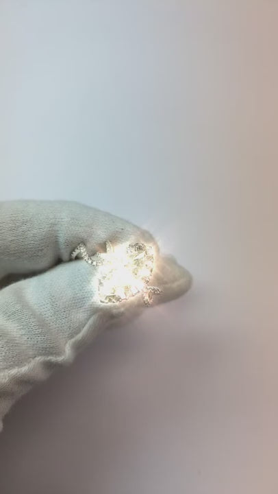 Natural Earth Mined Diamond Ring 7 Carats Marquise Split Shank Halo White Gold Jewelry