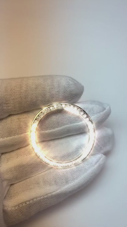 Mined Natural Real Diamond ( Not Lab Grown ) Bezel To Fit Rolex Datejust Or All Watch Models Custom 3 Ct. 36 mm