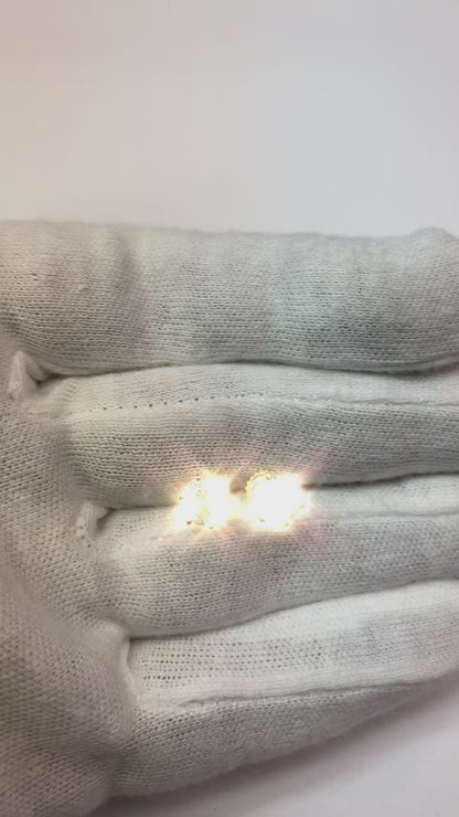 2 Carats Old Miner Round Natural Earth Mined Diamond Stud Women Earring Yellow Gold