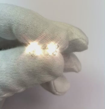 Solitaire 1.80 Ct Prong Set Round Natural Earth Mined Diamonds Stud Earring White Gold