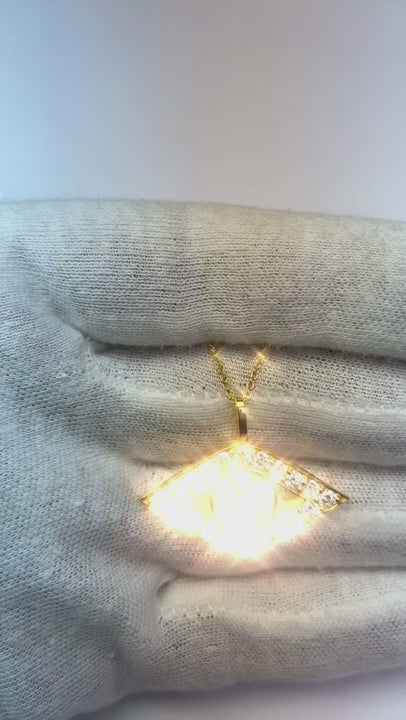 2.7 Ct Round Cut Natural Earth Mined Diamonds Eye Pendant Necklace 14K White Gold