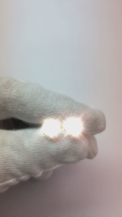 Stud Earrings 4 Carats Round Cut Natural Earth Mined Diamond Jewelry White Gold 14K