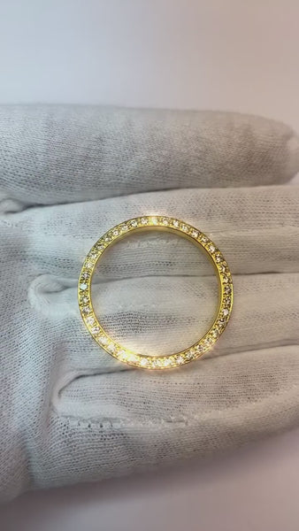 2 Ct Custom Round Diamond Bezel To Fit Rolex Datejust All Watch Models