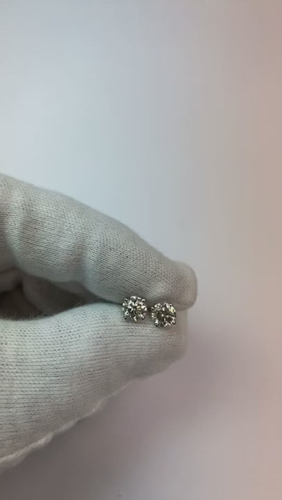 1.80 Ct. Natural Earth Mined Diamond Studs Platinum Martini Customized