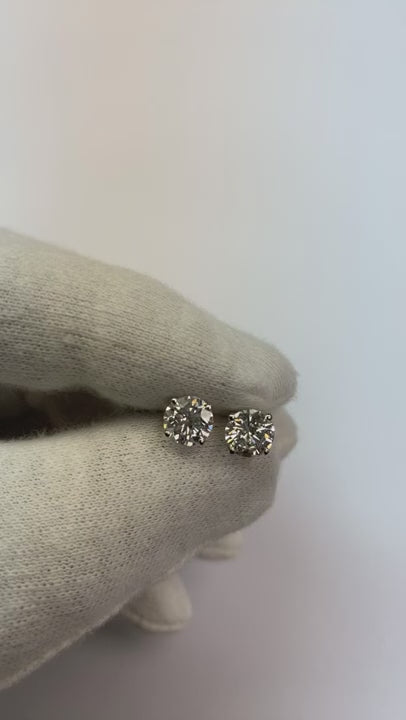 2 Carat Natural Earth Mined Diamond Earrings