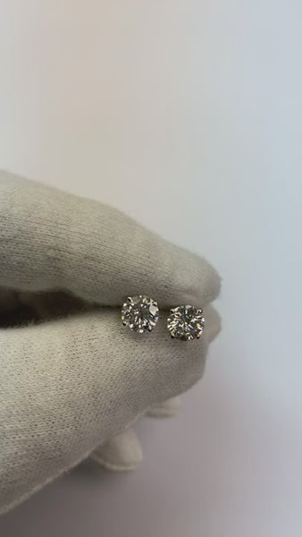 2 Carat Mined Diamond Earrings