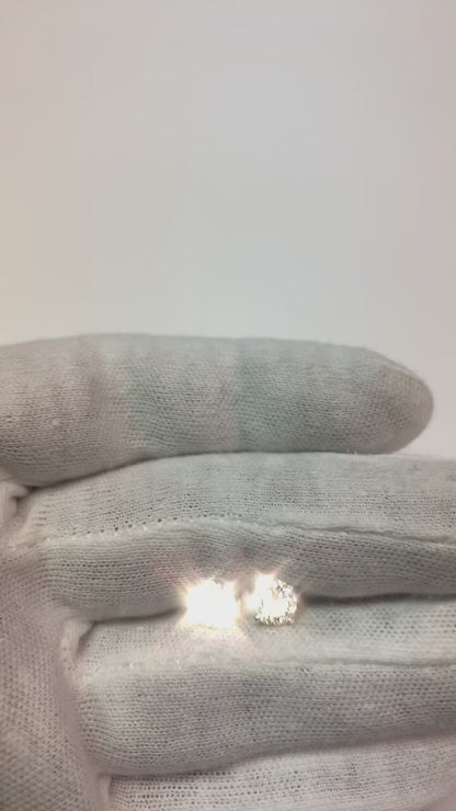 Stud Earrings 2 Carats Round Natural Earth Mined Diamond Jewelry White Gold 14K