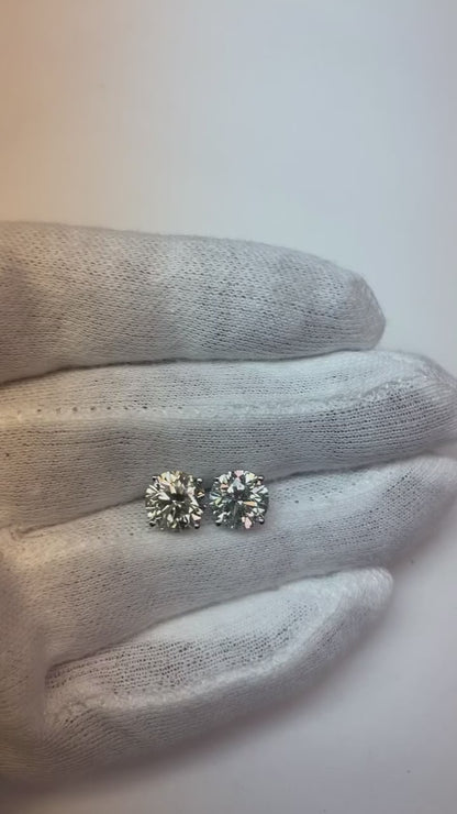 Ladies 5 Ct Stud Earth Mined Natural Real Diamond ( Not Lab Grown ) Earrings